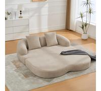 Yrxin Canapé modulaire sans os 2 en 1 avec coussin, canapé nuage avec fonction de sommeil, canapé-lit double pliable, canapé-lit polyvalent pour salon, chambre à coucher, chambre d'amis, chenille