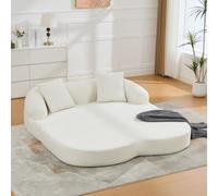 Yrxin Canapé modulaire sans os 2 en 1 avec coussin, canapé nuage avec fonction de sommeil, canapé-lit double pliable, canapé-lit polyvalent pour salon, chambre à coucher, chambre d'amis, chenille