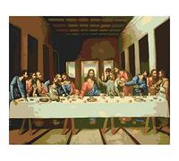 YSCOLOR Peinture Par Numéros Kits Da Vinci'S Last Supper Peinture Par Numéros Pour Adultes Toile Bricolage Peinture Acrylique Pour Et Débutants Avec Des Pinceaux Couleur Par Numéro 40X50cm