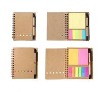 YSDINK Cahiers à Spirales - Lot de 2, Cahier Ligné & To Do List, Blocs Mémo pour Adultes, Petit Carnet de Note, Cahier Spirale Pour Études et Bureau, Accessoires Scolaires (Papier Kraft)