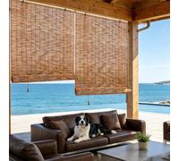 ysodxase Store Bambou Extérieur 100x200 120x160 150x180 150x200cm Rétro Rideau De Roseau avec Levage Store Enrouleur Bambou pour Terrasse Jardin Fenêtre Porte Cuisine Rideau Bambou Interieur