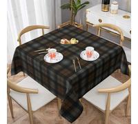 YsoLda Nappes, couvertures de Table lavables en Nappe de 137 cm pour la fête de la Salle à Manger de la Cuisine,Tartan Marron À Carreaux Écossais