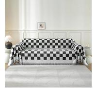 Ystyle Couvre Canapé, 180x230 CM, Jeté De Canapé Grande Taille, Housse De Canapé 1/2/3/4 Places, Noir Blanc