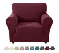 Ystyle Housse de Canape 1 Place avec Accoudoirs, Rouge Vin | Housse de Canapé Extensible,Protège Canapé Chats & Poils,Anti-Tache,Lavable,Rénove le Canapé du Salon,pour Enfant
