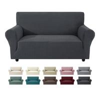 Ystyle Housse de Canape 2 Places avec Accoudoirs, Gris Foncé | Housse de Canapé Extensible,Protège Canapé Chats & Poils,Anti-Tache,Lavable,Rénove le Canapé du Salon,pour Enfant