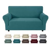 Ystyle Housse de Canape 2 Places avec Accoudoirs, Vert Foncé | Housse de Canapé Extensible,Protège Canapé Chats & Poils,Anti-Tache,Lavable,Rénove le Canapé du Salon,pour Enfant