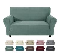 Ystyle Housse de Canape 2 Places avec Accoudoirs, Vert Sauge | Housse de Canapé Extensible,Protège Canapé Chats & Poils,Anti-Tache,Lavable,Rénove le Canapé du Salon,pour Enfant