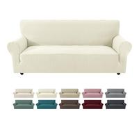 Ystyle Housse de Canape 3 Places avec Accoudoirs, Beige | Housse de Canapé Extensible,Protège Canapé Chats & Poils,Anti-Tache,Lavable,Rénove le Canapé du Salon,pour Enfant
