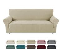 Ystyle Housse de Canape 3 Places avec Accoudoirs, Kaki | Housse de Canapé Extensible,Protège Canapé Chats & Poils,Anti-Tache,Lavable,Rénove le Canapé du Salon,pour Enfant