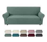 Ystyle Housse de Canape 3 Places avec Accoudoirs, Vert Sauge | Housse de Canapé Extensible,Protège Canapé Chats & Poils,Anti-Tache,Lavable,Rénove le Canapé du Salon,pour Enfant
