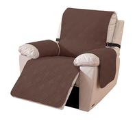 Ystyle Housse De Fauteuil Relax, Housse pour Canapé Relax RéVersible, Housse pour Fauteuil Relax Electrique AntidéRapant, Protege Fauteuil Lavable Chat (1 Place Grande, Café + Bordeaux)