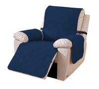 Ystyle Housse De Fauteuil Relax, Housse pour Canapé Relax RéVersible, Housse pour Fauteuil Relax Electrique AntidéRapant, Protege Fauteuil Lavable Chat (1 Place Grande, Bleu Berlin + Gris Bleu)