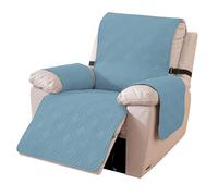 Ystyle Housse De Fauteuil Relax, Housse pour Canapé Relax RéVersible, Housse pour Fauteuil Relax Electrique AntidéRapant, Protege Fauteuil Lavable Chat (1 Place Grande, Bleu Clair + Vert Clair)