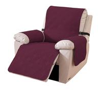 Ystyle Housse De Fauteuil Relax, Housse pour Canapé Relax RéVersible, Housse pour Fauteuil Relax Electrique AntidéRapant, Protege Fauteuil Lavable Chat (1 Place Grande, Bordeaux + Café Clair)