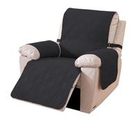 Ystyle Housse De Fauteuil Relax, Housse pour Canapé Relax RéVersible, Housse pour Fauteuil Relax Electrique AntidéRapant, Protege Fauteuil Lavable Chat (1 Place Grande, Noir + Kaki)