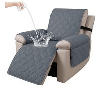 Ystyle Housse Fauteuil Relax Inclinable Electrique Grand 1 Place Gris Foncé | Protection Fauteuil Relax Antidérapant, avec Poches Latérales, Lavable Housse de Fauteuil Inclinable, Antisalissure, Lavable