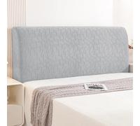Ystyle Housse Tete De Lit, Housse De Tête De Lit Extensible Doux, Couvre Tete De Lit Antipoussière, Moderne Couvre De Protection Tête De Lit, Déhoussable Et Lavable (200CM, Gris Argent)