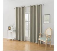 Ystyle Rideau Occultant Lot De 2, 117x137cm, Rideau Phonique Anti Bruit, Moderne Salon Chambre Maison, Beige