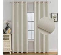 Ystyle Rideau Occultant Lot De 2, 140x160 CM, Rideaux Phonique Anti Bruit Salon Chambre, Beige