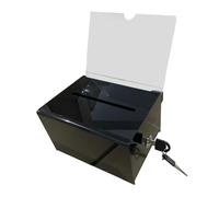 YsXoWiui Boîte Acrylique Transparente Verrouillable Utilisée Comme Boîte de Collecte Urne de Porte-cartes Boîte à Suggestions Conception Portable
