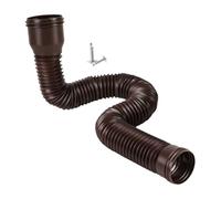 Ysyqkn 1 Extension de Descente de Pluie Extensible Tube de Rallonge de Gouttière Flexible Rallonge pour Drainage des Pluie Accessoire Amovible en Pp, brun