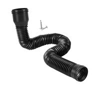 Ysyqkn 1 Extension de Descente de Pluie Extensible Tube de Rallonge de Gouttière Flexible Rallonge pour Drainage des Pluie Accessoire Amovible en Pp, noir