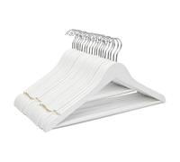 Ysyqkn 20 Cintres Gain de Place pour Pantalons, Robes et T-shirts, avec Barre Antidérapante et Crochet Pivotant. Idéal pour Le Rangement, Blanc