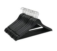 Ysyqkn 20 Cintres Gain de Place pour Pantalons, Robes et T-shirts, avec Barre Antidérapante et Crochet Pivotant. Idéal pour Le Rangement, Noir