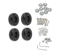 Ysyqkn 4 Pièces Roues de Valise de Ensemble Roues Remplacement Silencieuses PU Métal Fixation Facile roulettes Universelles avec et Vis Convient, 49X18mm