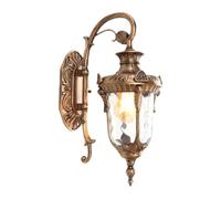 Ysyqkn Applique Murale Extérieure, Lanterne avec Structure étanche en Aluminium et Verre et Douille E27 pour Un éclairage D'ambiance, Bronze 27cmx52cm