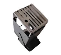 Ysyqkn Bloc à Couteaux Faisant Office de Porte-couteaux Universel, Support à Couteaux avec Base Rotative et Bac Récupérateur de, Système de Rangement, Gris