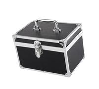 Ysyqkn Boîte de Maquillage Valise Organisateur Coffret Cosmétique Boîte Beauté Aluminium Portable avec Plateau Rangement Adaptée à Usage Professionnel Cadeau, Noir
