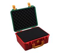 Ysyqkn Boîte de Rangement Outils Boîte Instrument Sécurité avec Trois Couches de Mousse Résistante Poignée Ergonomique Adaptée Au Stockage de Matériel Transp, Vert rouge