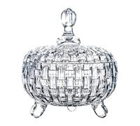 Ysyqkn Bonbonnière avec Couvercle, Boîte à Bijoux, Plat de Service pour Les En-cas, Bonbonnière Décorative, Clair
