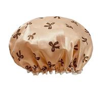 Ysyqkn Bonnet de Douche Double Couche Noeud Design Portable Cheveux Doré