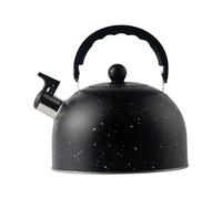 Ysyqkn Bouilloire Sifflante, 2,5 L, Théière En Acier Inoxydable avec Poignée Ergonomique, Idéale pour Les Résidences étudiantes, Noir