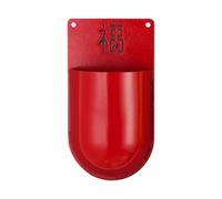 Ysyqkn Brûleur D'encens Mural Vintage En Métal avec Support Décoratif et Porte-bâtonnets. Élégant et Facile à Installer, Idéal pour Une Chambre, Rouge