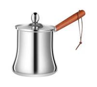 Ysyqkn Cafetière Turque, Chauffe-lait, Petite Bouilloire à Poignée En Bois, 720 ml