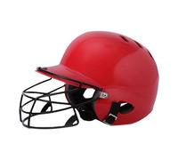 Ysyqkn Casque de Baseball avec Visière de Protection, Double Protection des Oreilles, Absorption des Chocs, Ventilation, Structure Légère, Adapté Aux Enfants, Rouge