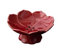 Ysyqkn Décoration de Table, Coupe à Fruits Décorative, élégante Assiette à Dessert avec Support, élégant Présentoir à Fruits, Assiette à, Convient P, Rouge