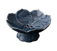 Ysyqkn Décoration de Table, Coupe à Fruits Décorative, élégante Assiette à Dessert avec Support, élégant Présentoir à Fruits, Assiette à, Convient P, Bleu