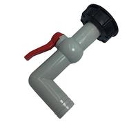 Ysyqkn IBC Raccord Robinet Bille Fixe Adaptateur Drain Valve Polypropylène Technologie Moulage Avancée Convient Décharge Chimique Utilisation Industrielle