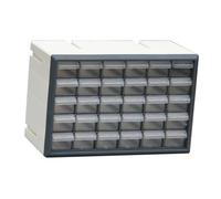 Ysyqkn Organisateur de Bureau Cabinet de Rangement avec Tiroirs Trays Box Compartiments PP Matériau Solide pour Stockage D'Outils Rangement Au Bureau Maison, Gris et Blanc