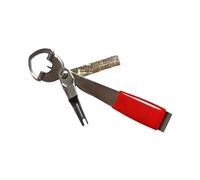 Ysyqkn Outil de Pêche Multifonction 1 avec Coupe-Ligne Nœud Rapide et Nettoyeur D'Hameçon en Acier Inoxydable pour Rivière Lac Adapté Aux Cadeaux, Rouge