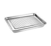 Ysyqkn Plateau à Thé Kung Fu, Plateau à Thé Polyvalent En Acier Inoxydable, Empilable, avec égouttoir, Plateau à Tasses pour La Cuisine, Le, Les, 50cmx35cm