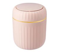 Ysyqkn Poubelle à Bouton-poussoir, Boîte de Rangement pour Bureau, Corbeille à Déchets, Conteneur à Déchets pour Plan de Travail de Cuisine, Rose