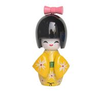 Ysyqkn Poupée Geisha Japonaise Traditionnelle En Kimono, Statuette Miniature, Mini Figurine Décorative pour Bureau, Idéale pour Les Fêtes, Jaune B