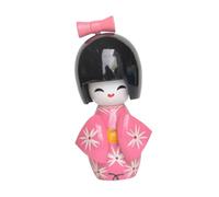 Ysyqkn Poupée Geisha Japonaise Traditionnelle En Kimono, Statuette Miniature, Mini Figurine Décorative pour Bureau, Idéale pour Les Fêtes, Rose B
