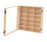 Ysyqkn Présentoir Voiture Miniature Étagère Murale Organisateur Modèle Bois Multi-casiers Porte Protégeant Poussière Approprié Chambre Séjour Bureau Enfant, Grille 18
