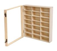 Ysyqkn Présentoir Voiture Miniature Étagère Murale Organisateur Modèle Bois Multi-casiers Porte Protégeant Poussière Approprié Chambre Séjour Bureau Enfant, Grille 21